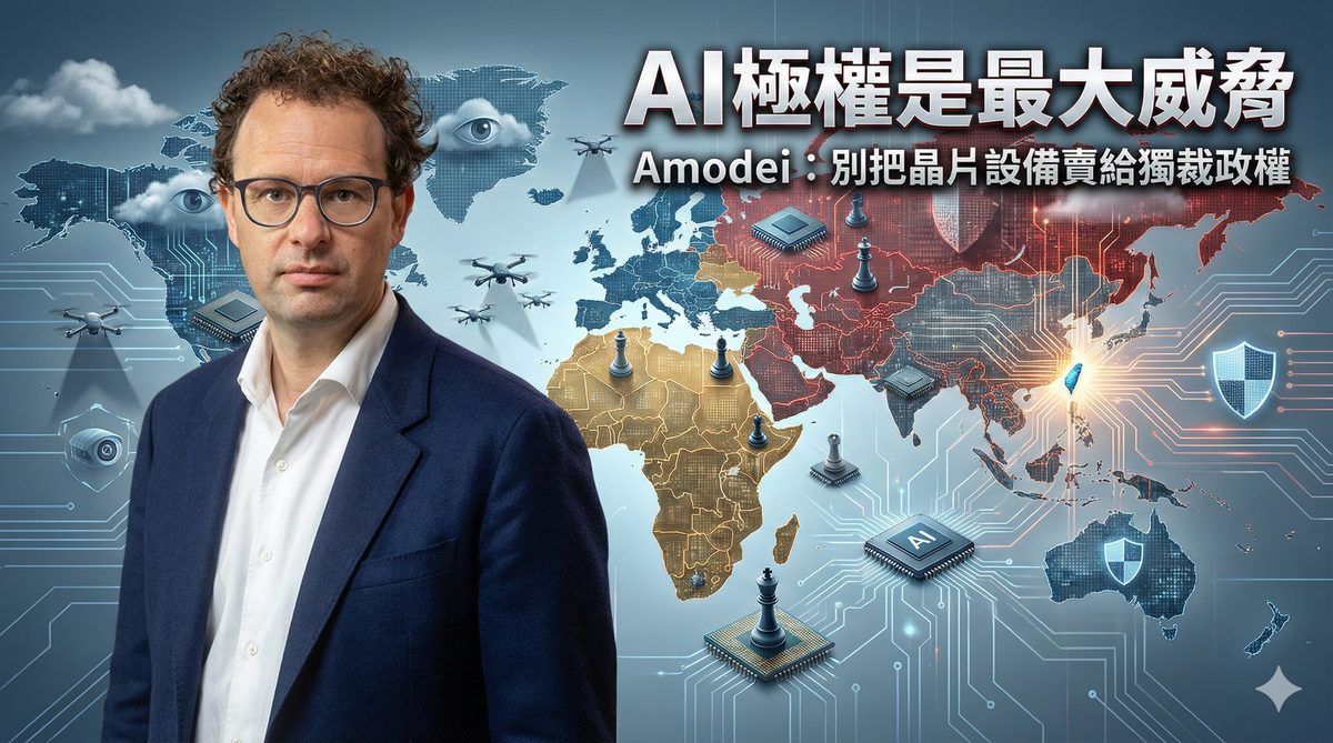 Amodei 直言:別把晶片和資料中心賣給中國,AI 極權是人類最大威脅