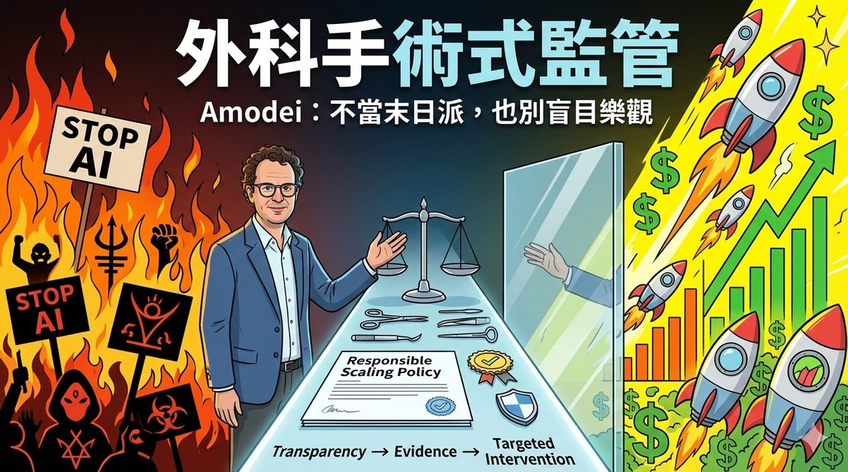 不要當末日派,也別盲目樂觀:Amodei 的「外科手術式監管」主張